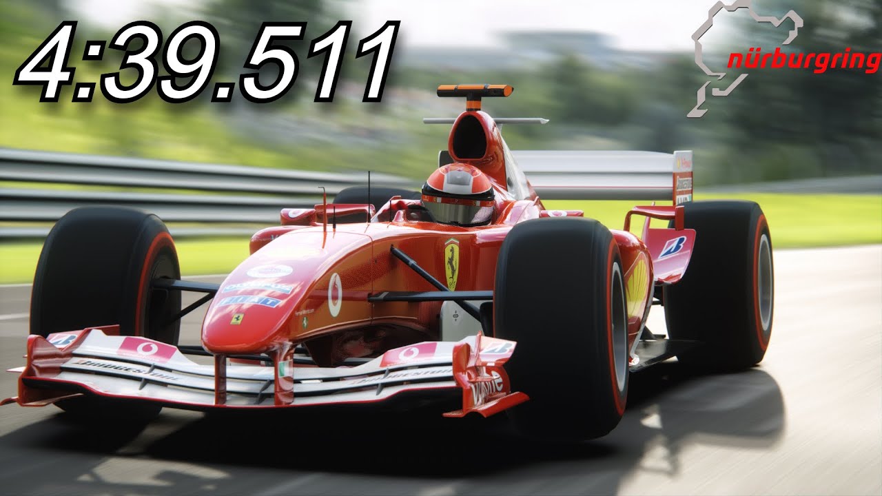 Ferrari F2004 with Pirelli slicks - Nordschleife full lap