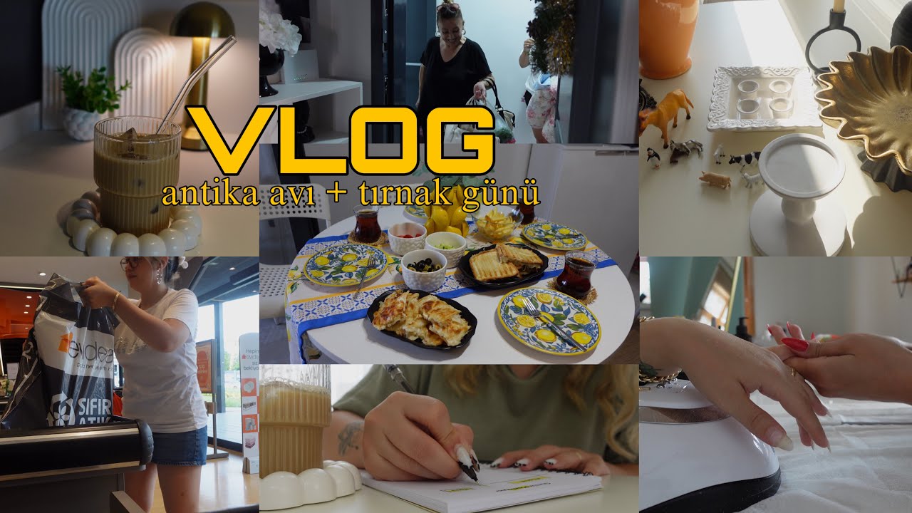 AİLEM GELDİ ! KADIKÖY ANTİKA PAZARI | NELER ALDIK | YENİ TIRNAKLARIM 💅🏻 GÜNLÜK KOŞTURMACALAR  