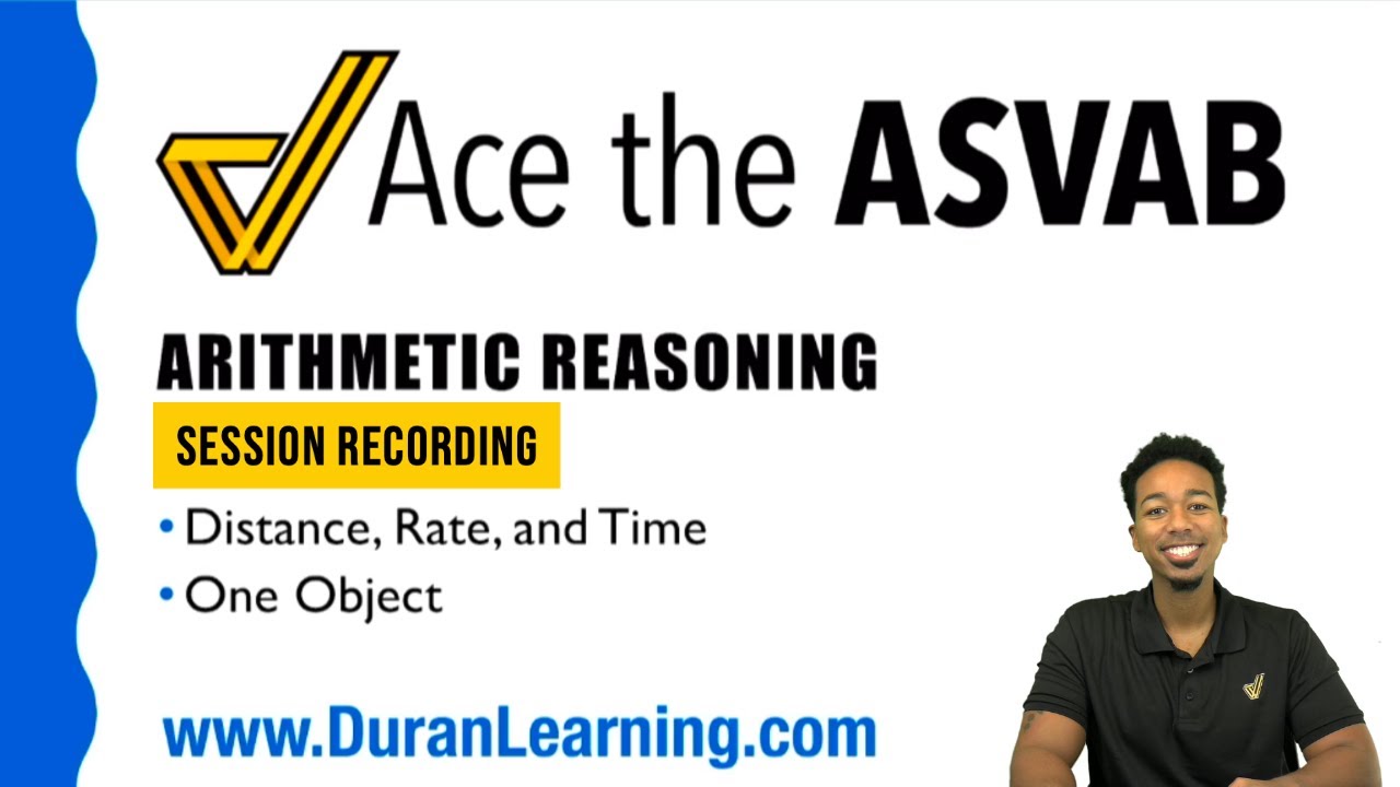 ASVAB Arithmetic Reasoning - Single-Object Distance Rate Time Word Problems (Free Session Recording)