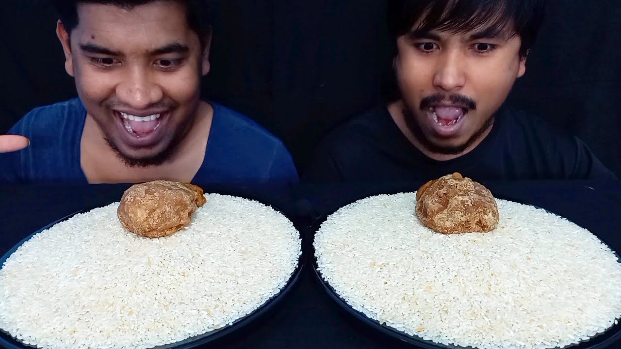 EATING HARD RAW RICE & JAGGERY | RAW RICE EATING ASMR | RICE | RAW RICE EATING | EATING SOUNDS