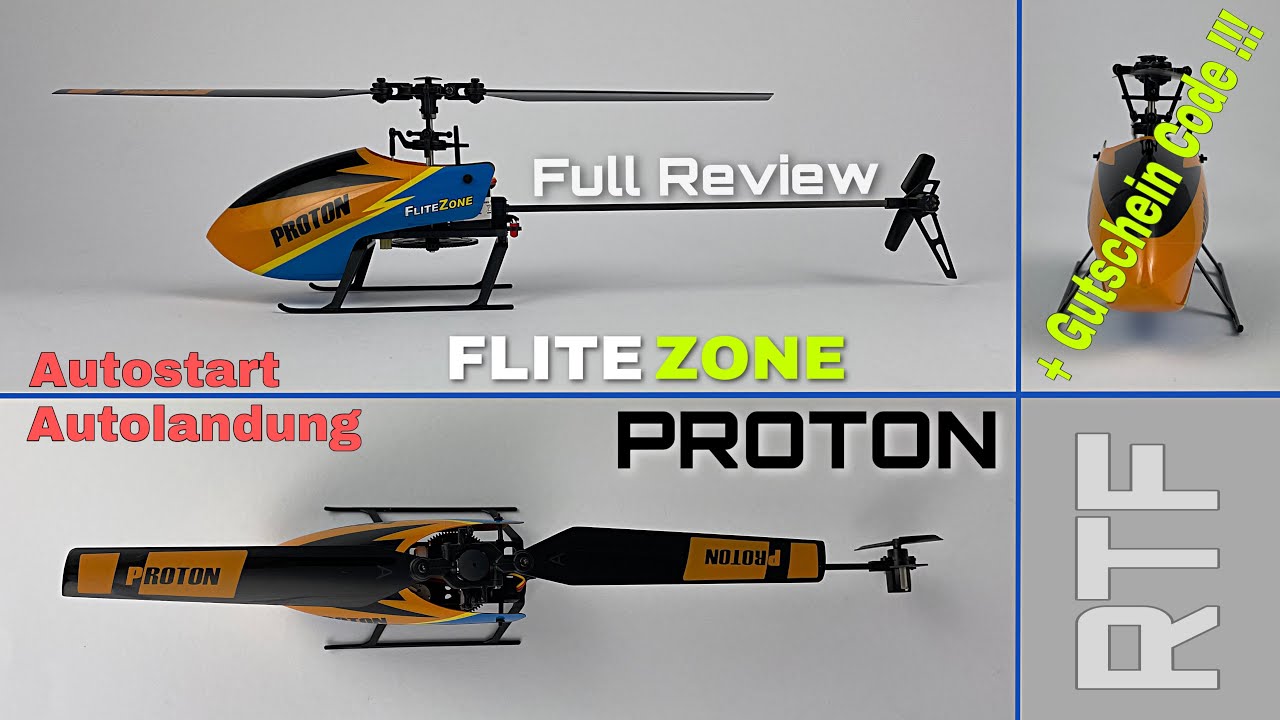 PICHLER FLITEZONE PROTON RTF - ANFÄNGERHELI MIT AUTOSTART- UND LANDEFUNKTION! FULL REVIEW [DEUTSCH]