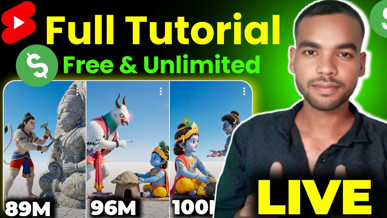 AI Se Cartoon Video Kaise Banaye LIVE 🤖 | Free Me 3D Cartoon Banana Sikho 2026 🔴