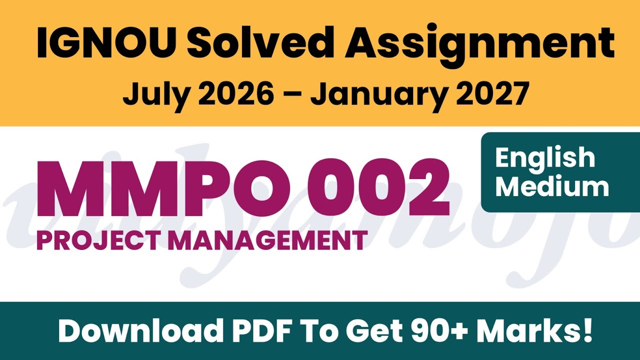 IGNOU MMPO 002 Solved Assignment 2026-27 English Medium PDF Download | IGNOU MBA