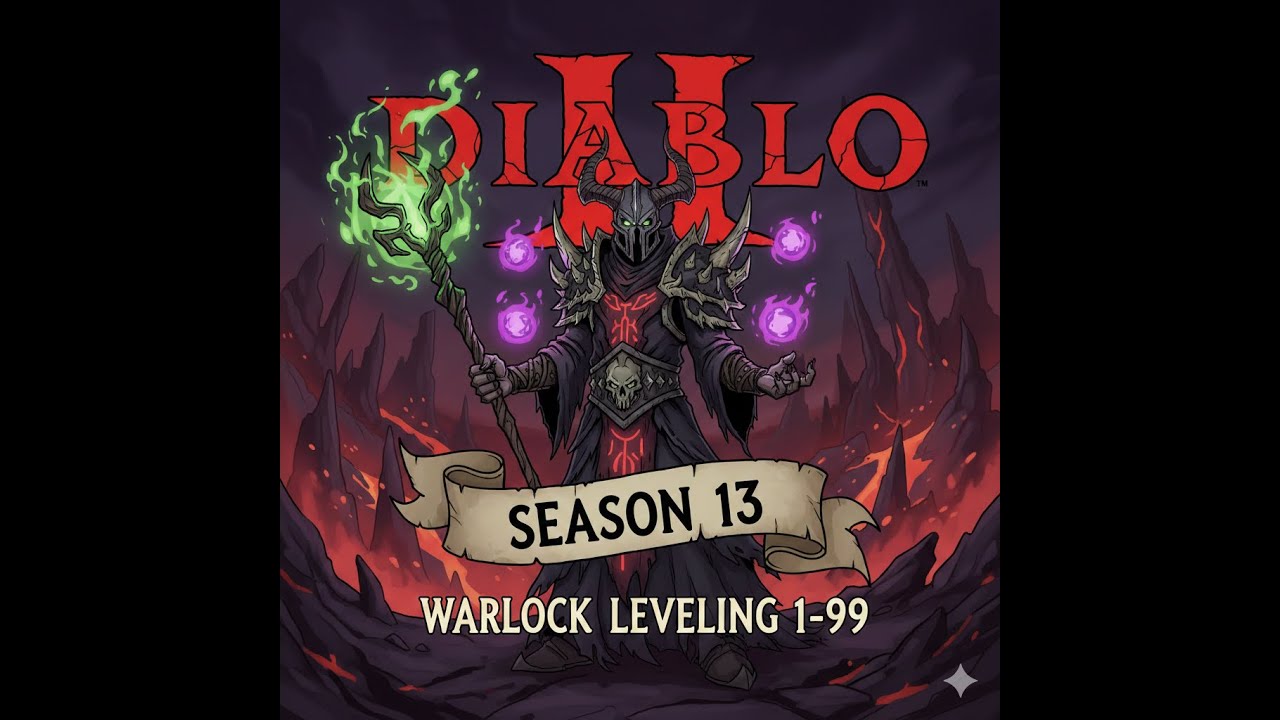 Diablo 2 Resurrected season 13 Warlock leveling 1-99.  Nightmare act 5 Level 54-??