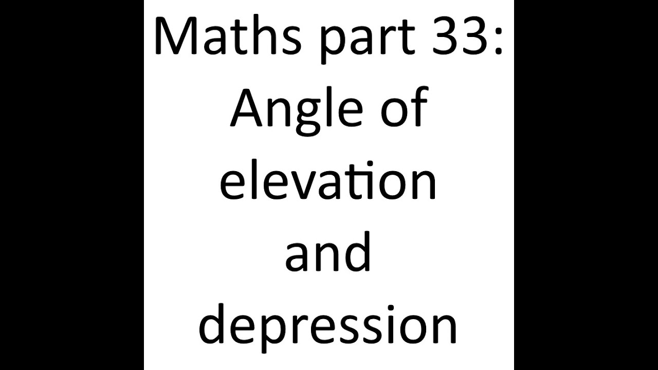 Mathematics Angle of elevation and depression(in Arabic)