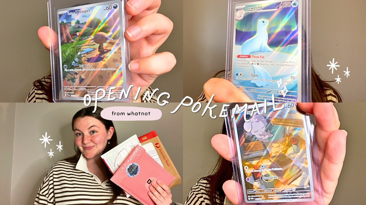 opening my pokemail ⋆. 𐙚 ˚ card haul from whatnot