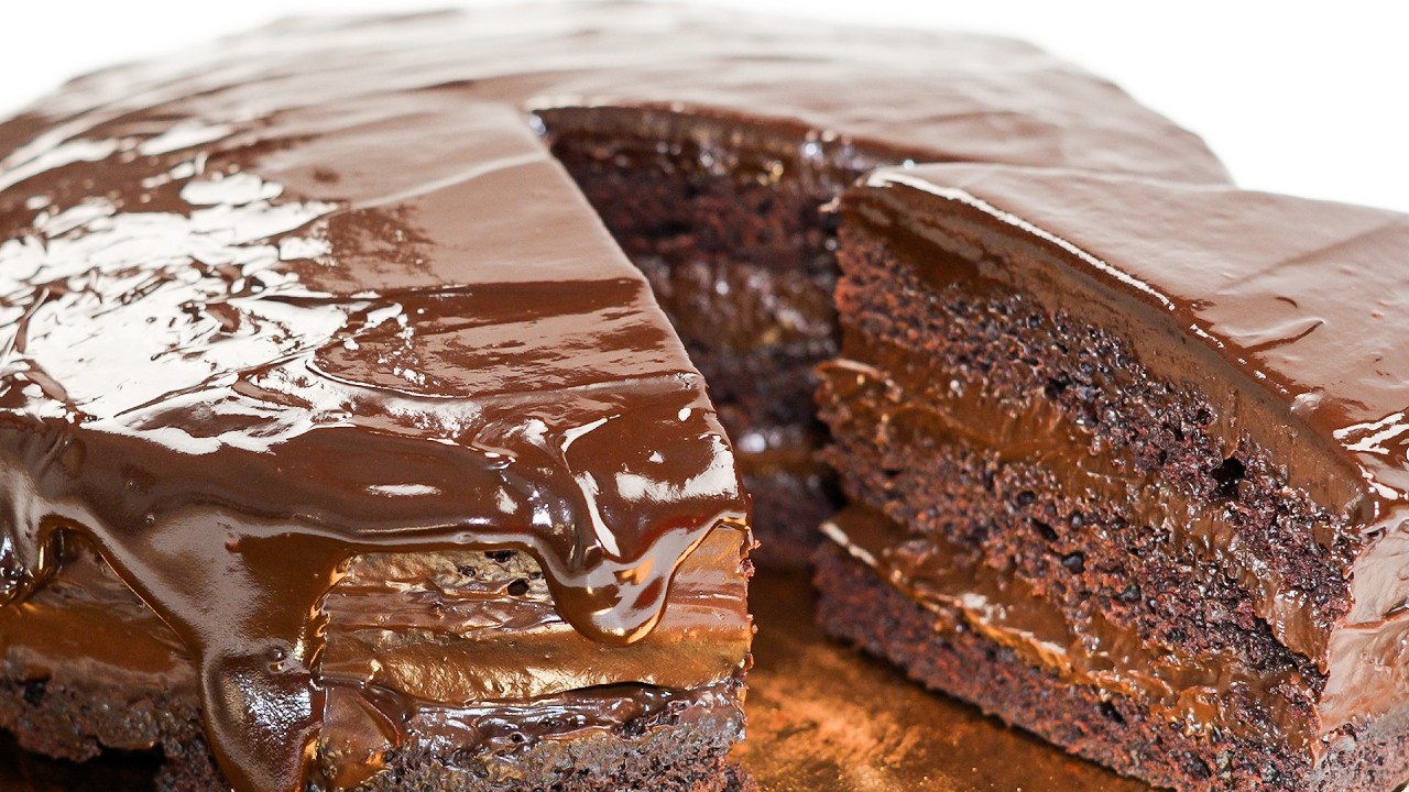 Шоколадный ТОРТ БЕЗ ЯИЦ и БЕЗ МИКСЕРА 😍 Влажный и нежный!