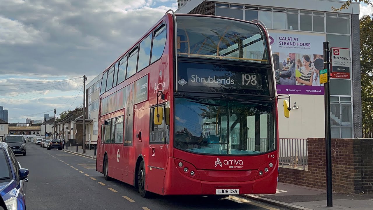 FRV. Arriva London Route 198. Thornton Heath - Shrublands. Enviro400 Trident T43 (LJ08 CSV)
