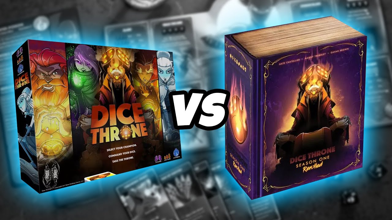 Review and Comparison | DICE THRONE: SEASON 1 vs SEASON 1 REROLLED | Roxley Games