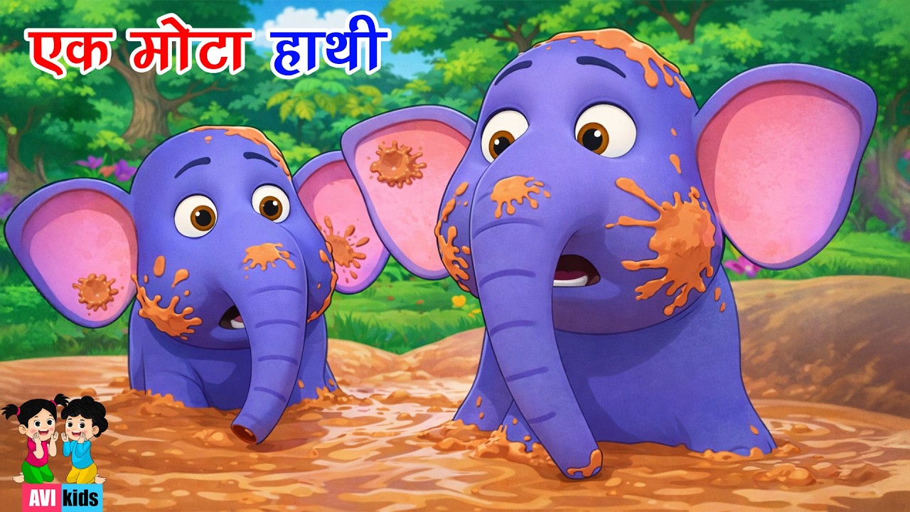 Ek Mota Hathi | एक मोटा हाथी | Hindi Rhymes And Kids Songs | Aapu Tapu Rhymes