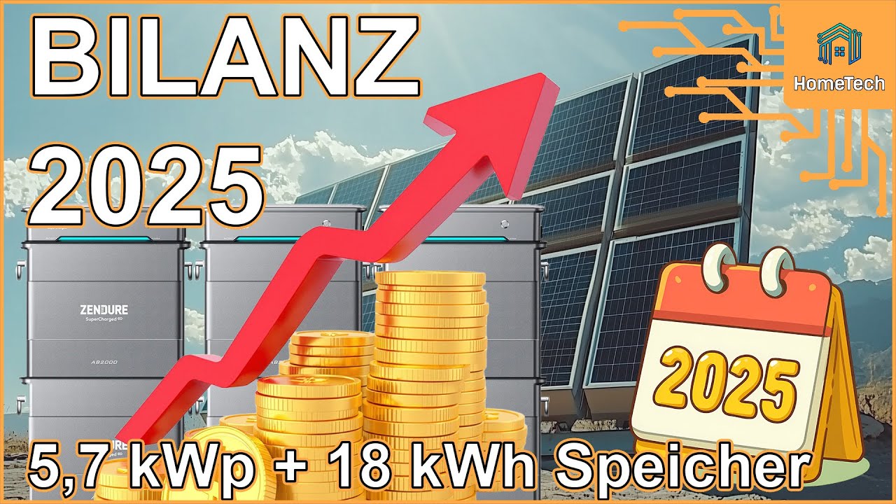 BILANZ 2025 - 5,7 kWp Solaranlage + 18 kWh ZENDURE Speicher + Allgemeine Infos