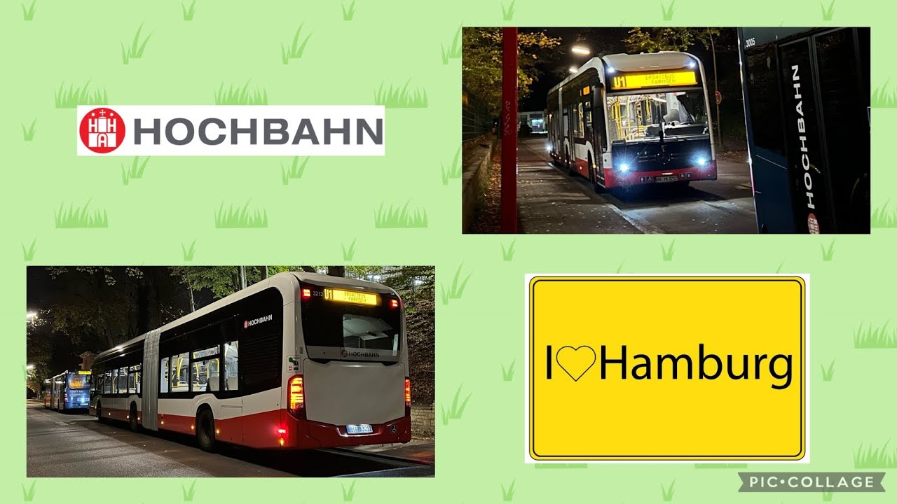 Hamburger Hochbahn Wagen 3212 MB O530G C2 eCitaro Baujahr 2022 Mitfahrt SEV Linie U1 - Mega Sound