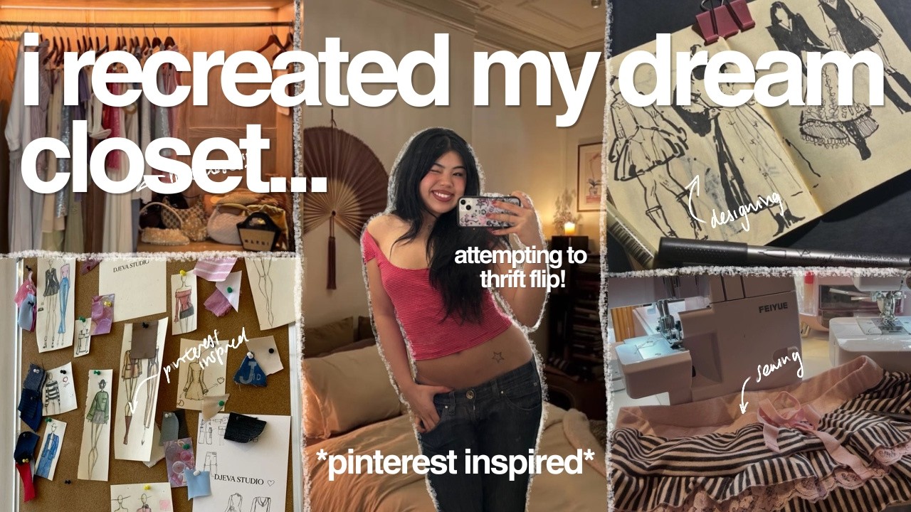 Я попыталась СШИТЬ гардероб своей МЕЧТЫ ИЗ PINTEREST (используя находки из секонда за $2!!)