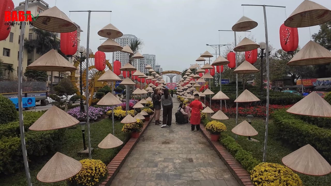 Đường hoa Tết thành phố Thái Nguyên 2026