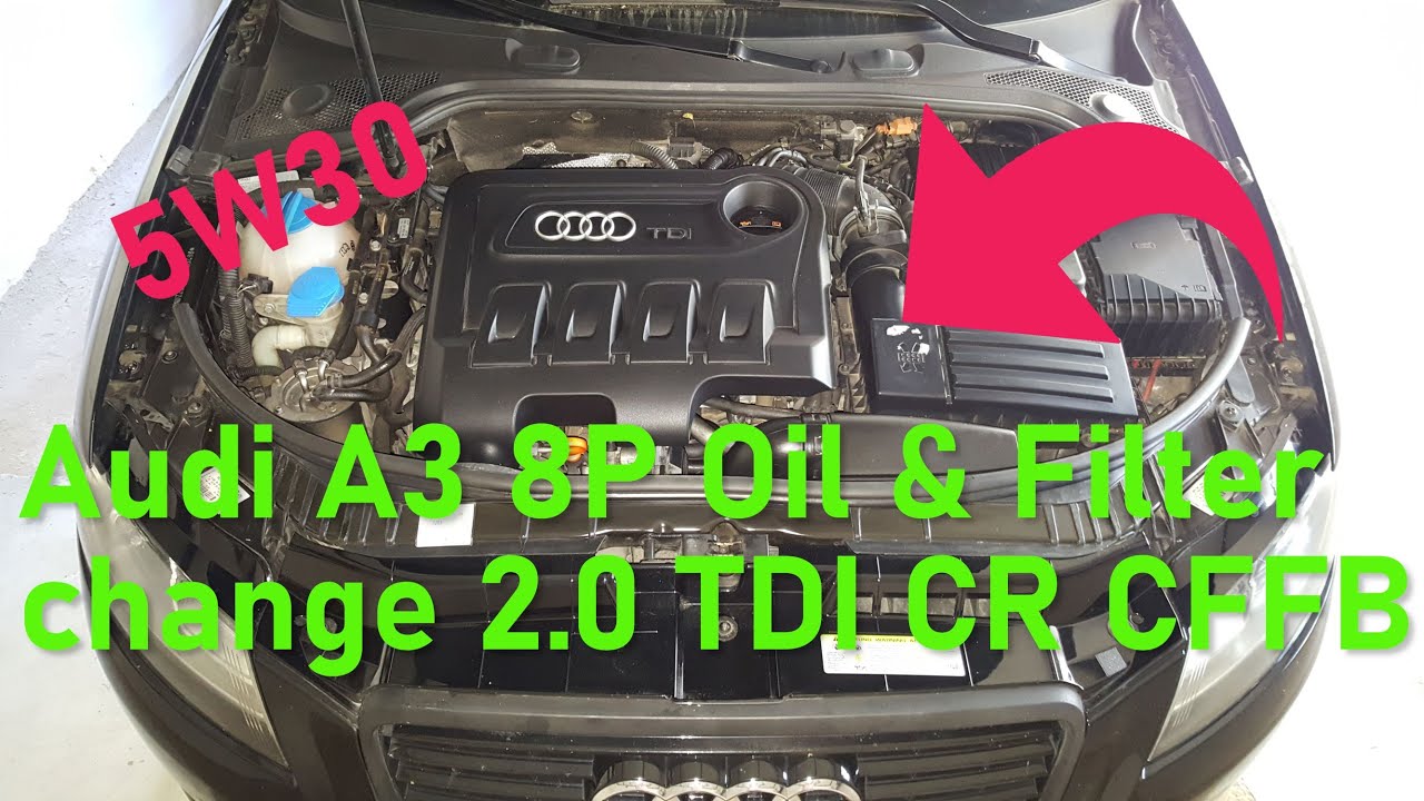 How to change Oil & Filter Audi A3 8p 2.0TDI 140ps CFFB || Wymiana oleju i filtra Audi A3 8P 2.0TDI