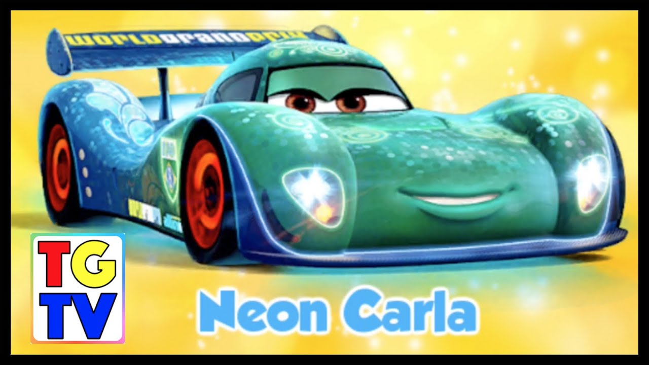 Cars: Fast as Lightning NEON RACING! Neon Carla vs Lightning McQueen, Mater