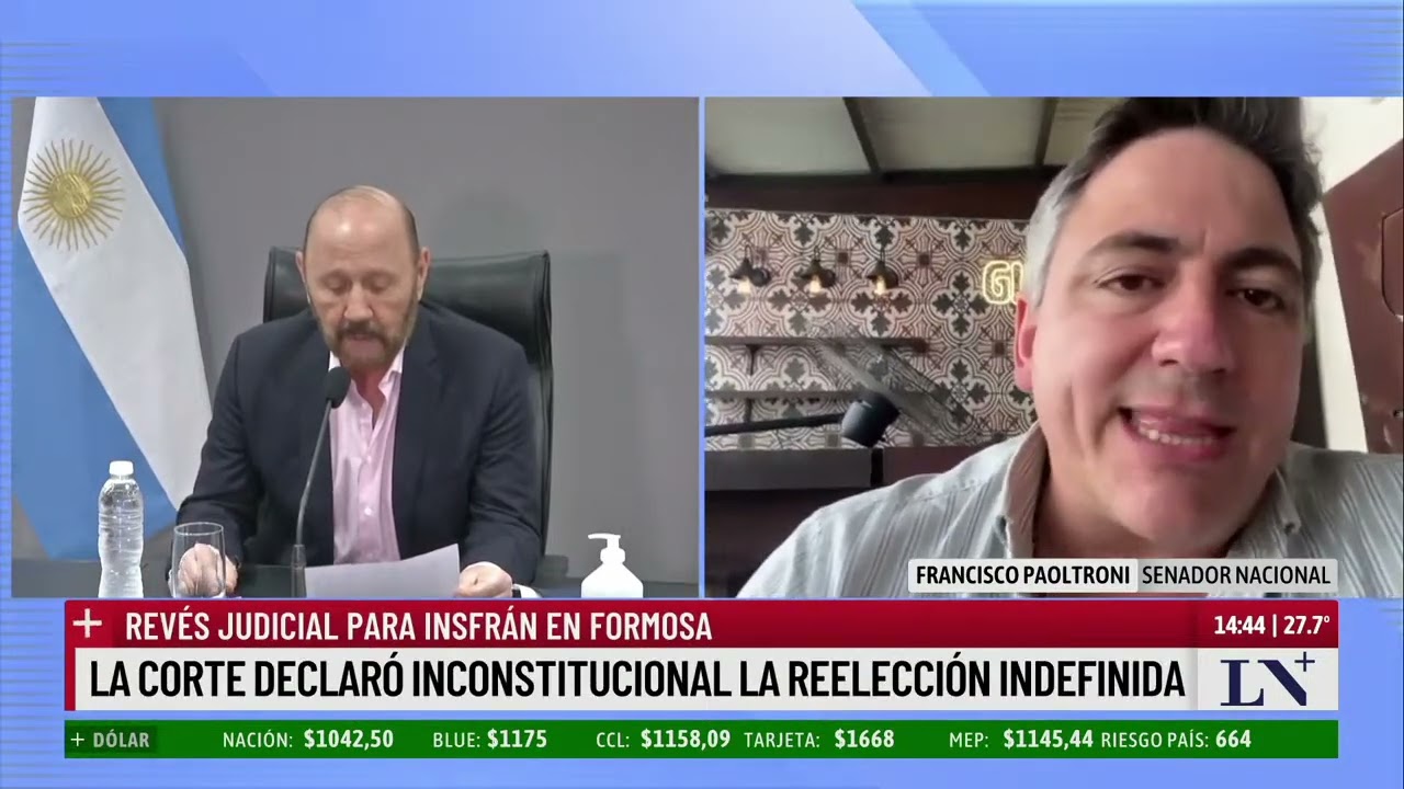 Declaran inconstitucional la reelección indefinida de Insfrán; el análisis de Francisco Paoltroni