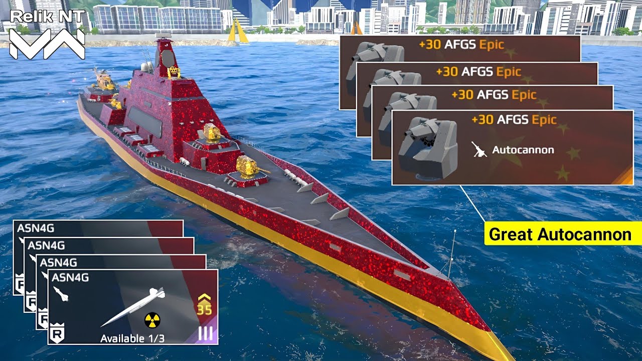 USS Constitution With 4x AFGS Autocannon & 4x ASN4G - Modern Warships 