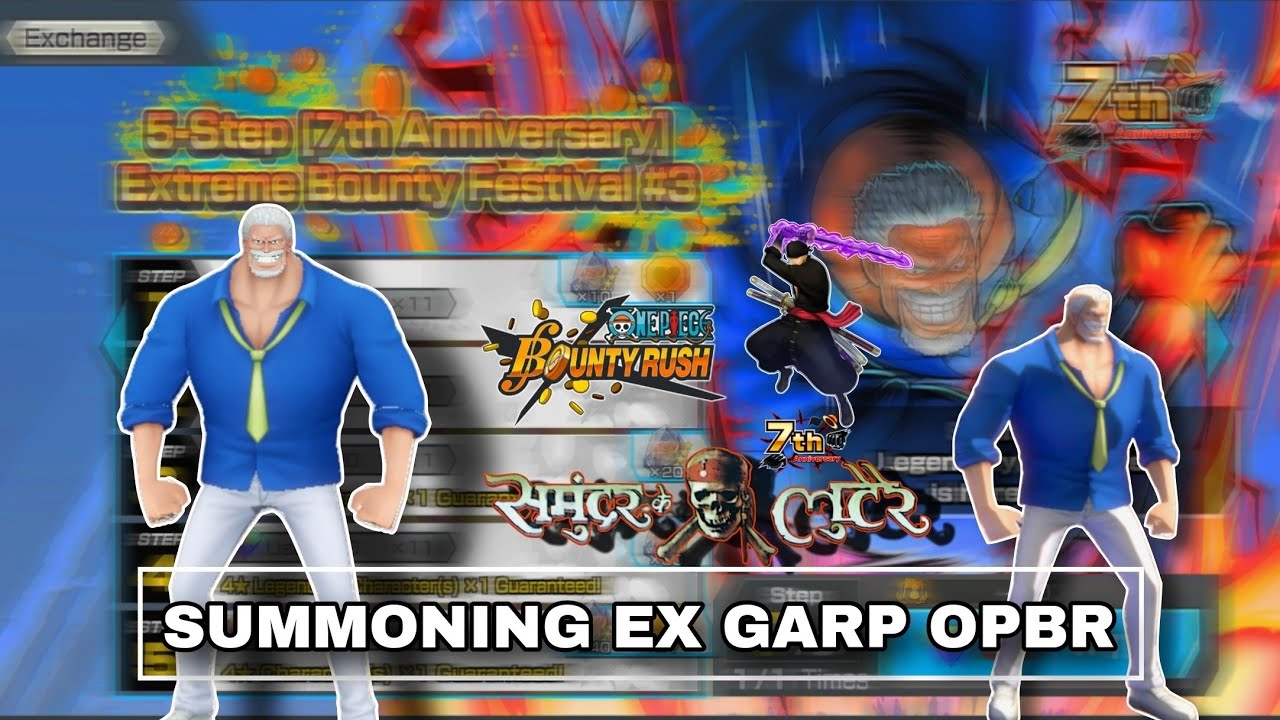 SUMMONING ON GARP REBANNER !! ONE PIECE BOUNTY RUSH !! 🪄🎩✨📈