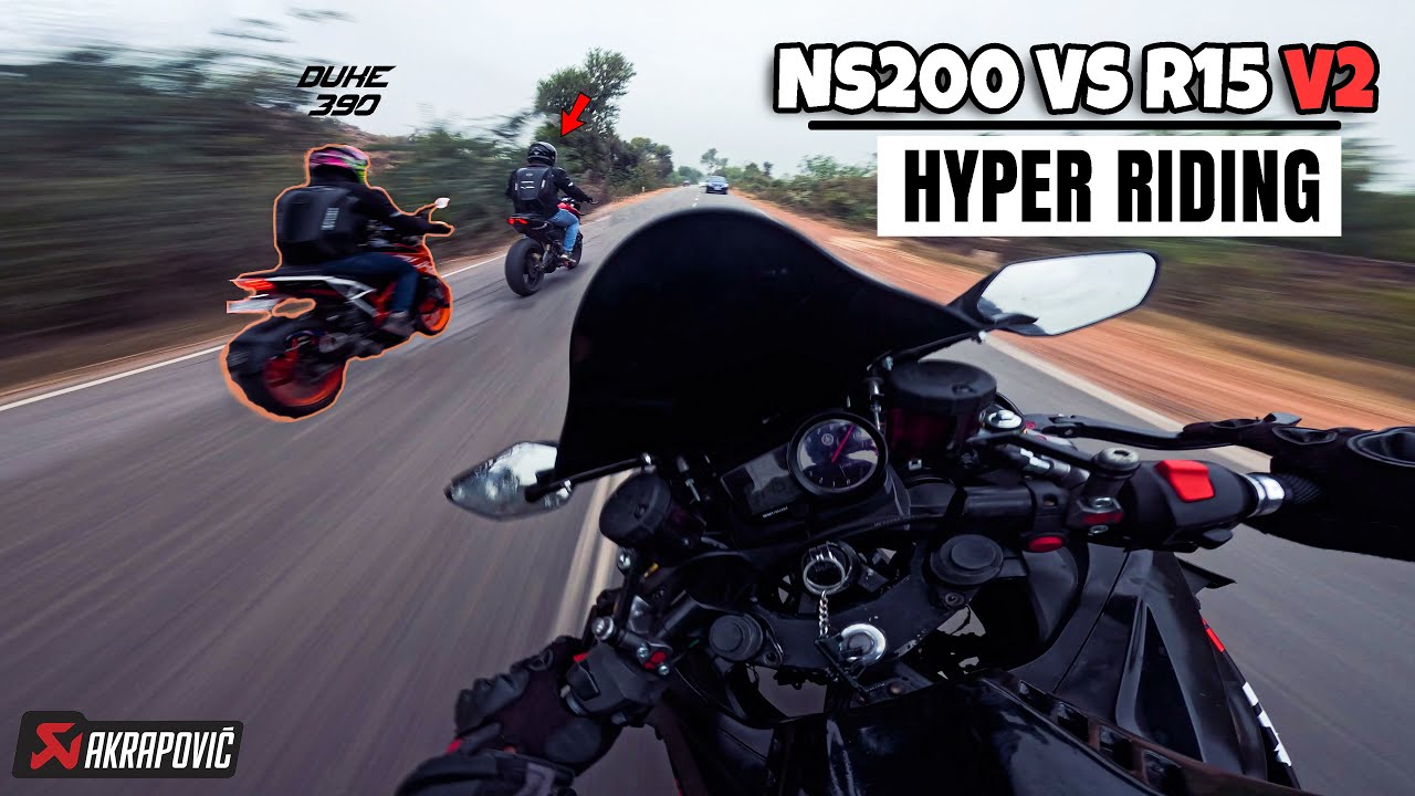 Pure Sound of Loud r15 v2 | Ns200, Duke390 HyperRiding | 4K Cinematic