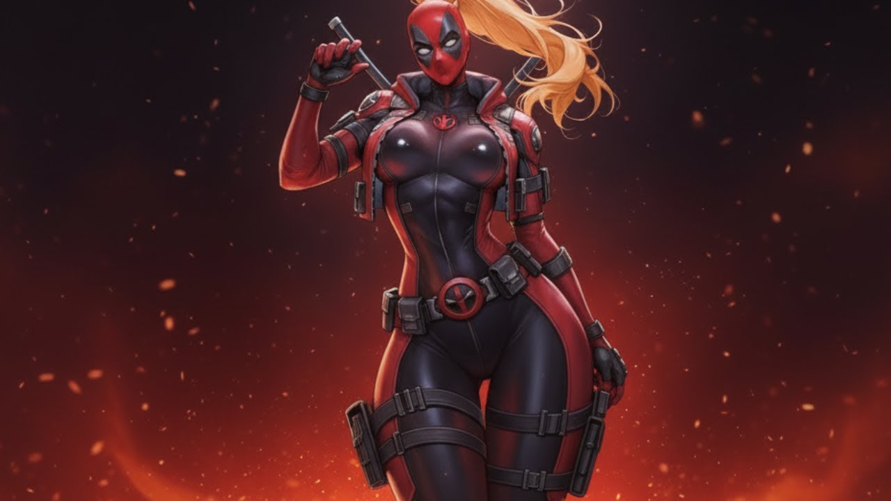 Lady Deadpool painting