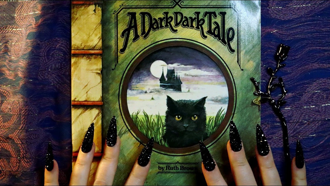 ASMR Book Tracing, Tapping, Page Turning 🎃 Spooky Halloween Story Whispering & Reading