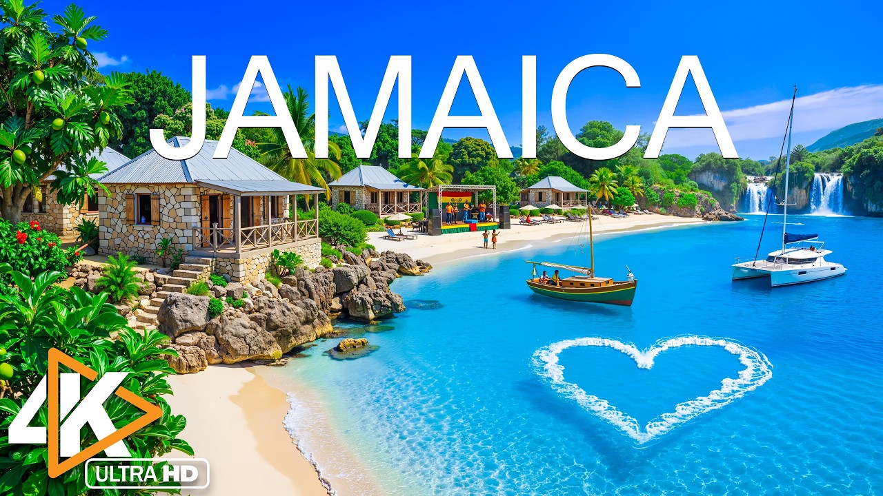 Jamaica 4K Drone Footage | Crystal Caribbean Waters, Tropical Resort & Island Escape With Deep House