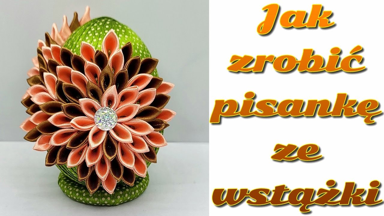 PIĘKNA I ŁATWA PISANKA ZE WSTĄŻKI Z PŁATKAMI #easter #easteregg #egg #wielkanoc #tutorial #ribbon