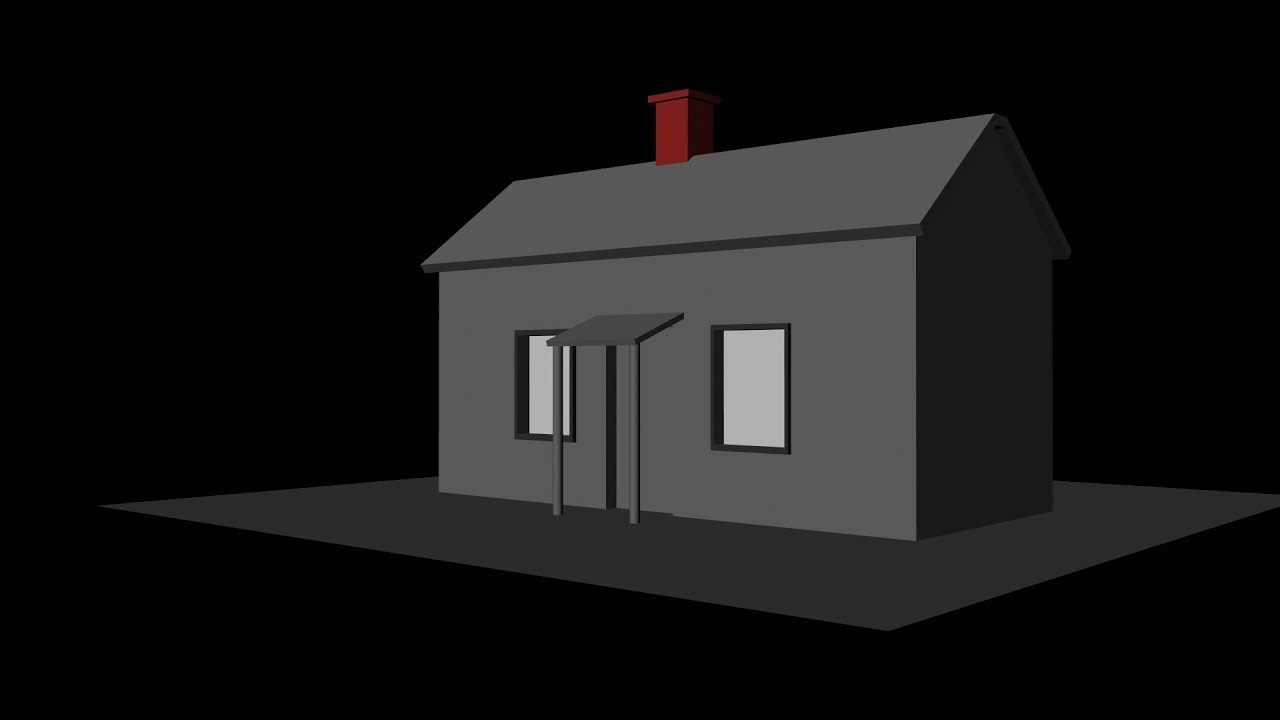 Maya 2016 tutorial - (Create a simple house for beginners) - By 3D Ross