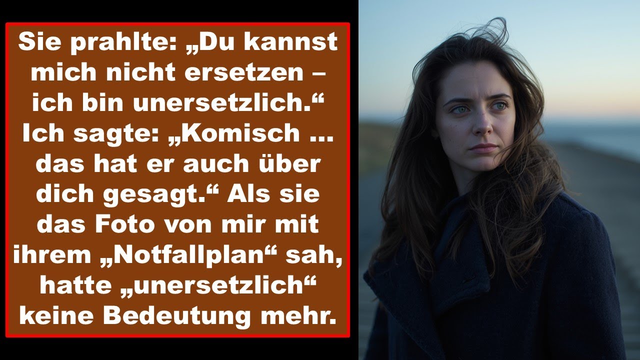 Sie prahlte: „Du kannst mich nicht ersetzen – ich bin unersetzlich.“ Ich sagte: „Witzig, das ist..