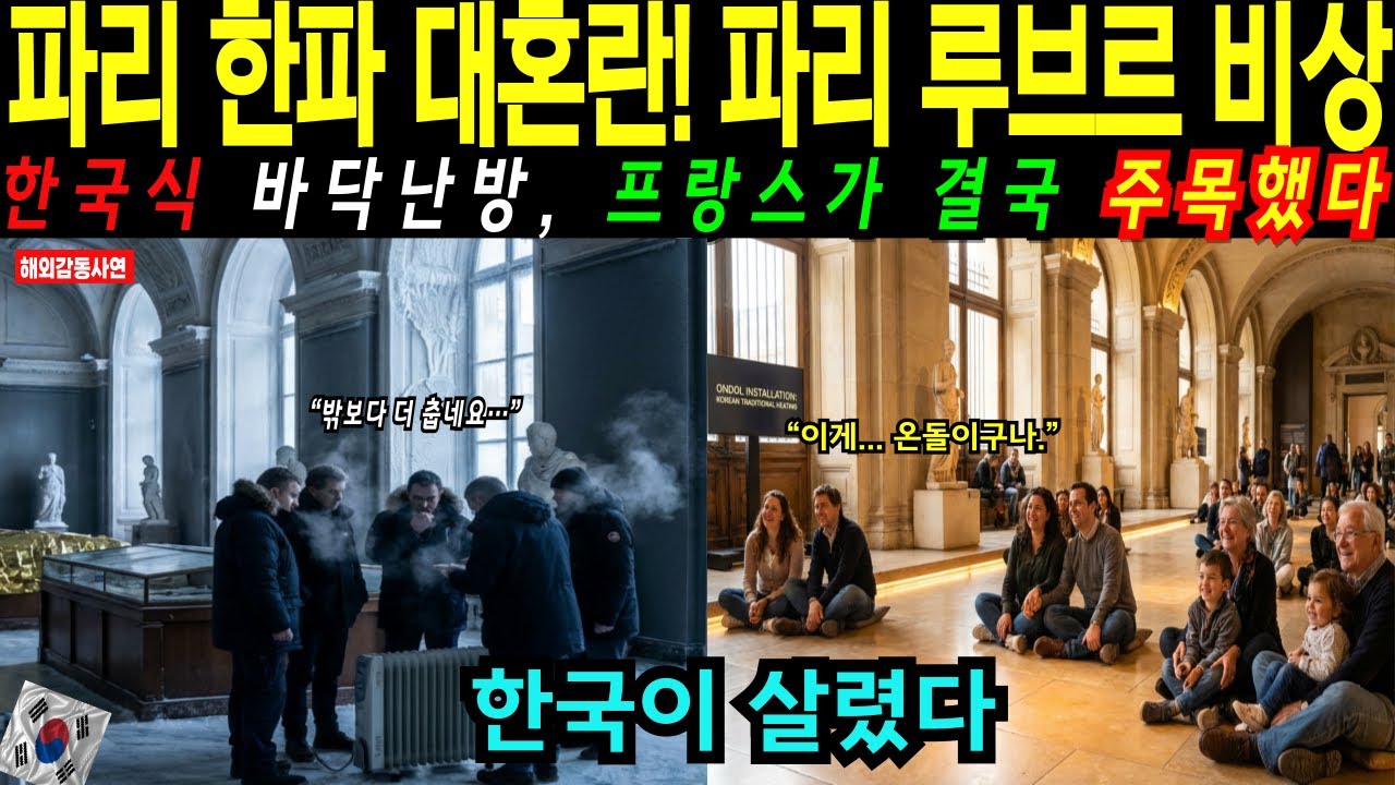 [해외감동사연] 프랑스 루브르 박물관 바닥 전부 뜯고 '한국 온돌' 깔자 벌어진 기적! 영하 20도에 떨던 관람객들 
