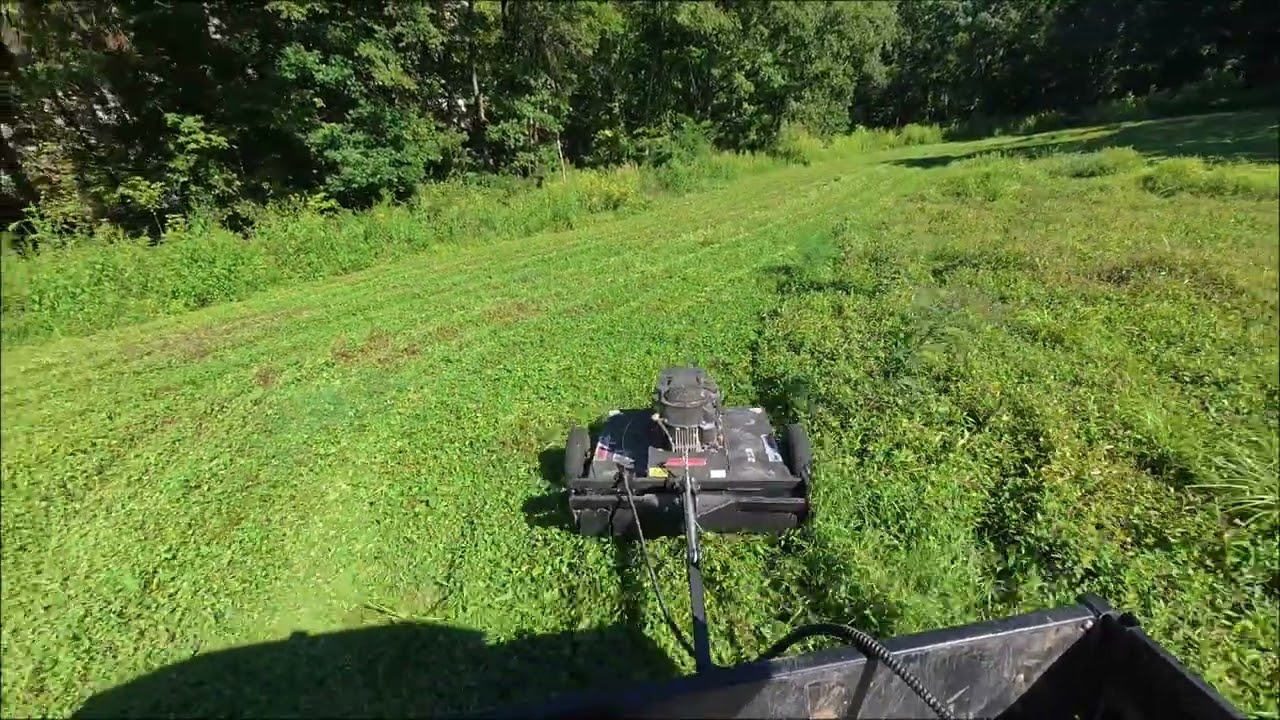POV Swisher Brush Hog vs  Overgrown Clover Field 🍀