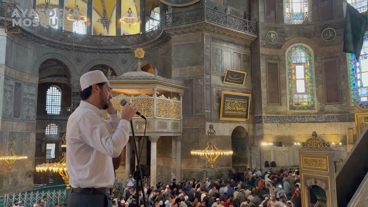 Ayasofya Camii Müezzini Selman Kızmaz Cuma İç Ezanı 4K