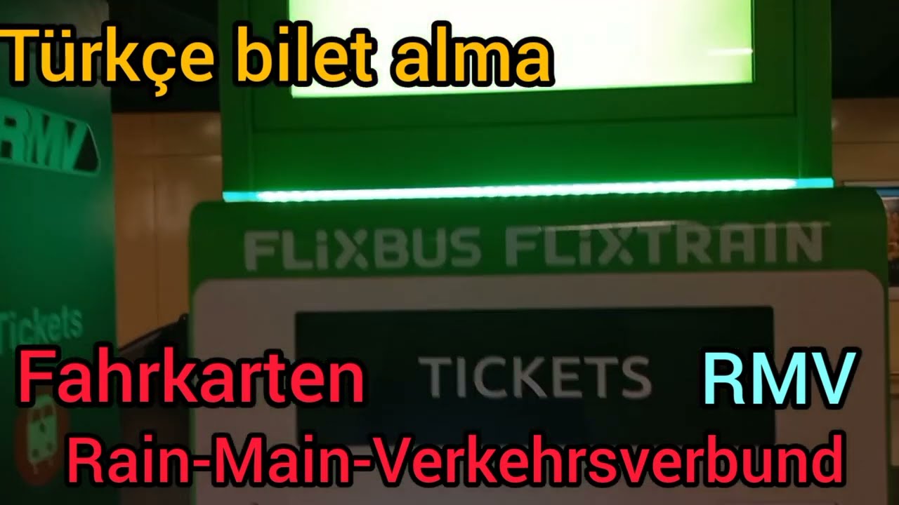 FLIXBUS ve FLiXTRAIN. Türkçe menü .Rain-main-Verkehrsverbund . Fahrkarten. RMV. FRANKFURT