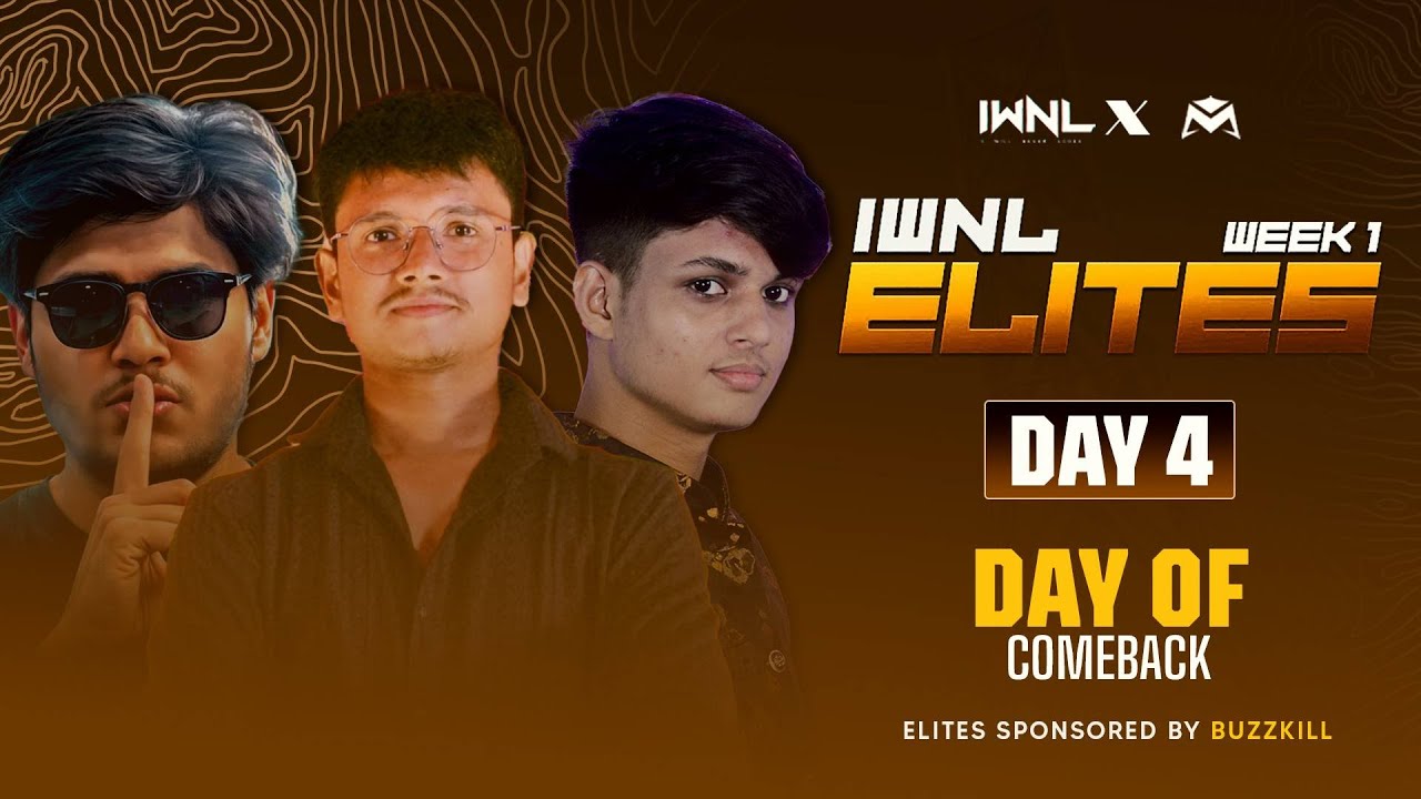 IWNL ELITES WEEK 1 - DAY 4 | INVITATIONAL CREATOR | BGMI | DAY OF COMEBACK #iwnlelites