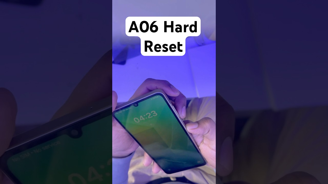 Samsung A06 hard reset/ factory reset / Reboot