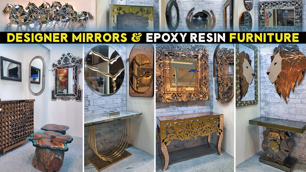 Buy Designer Mirrors Directly From Manufacturer || Affordable Epoxy Resin Furniture || Glass Console
