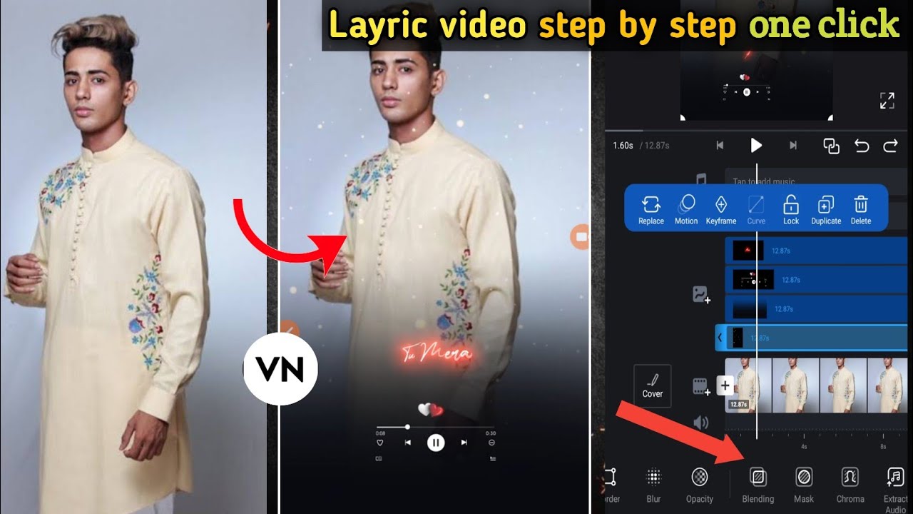 Eid aane wali hai || Lyrics video make vn app || One click main 📽️ #vnvideoeditor  #vn #sohanthakur