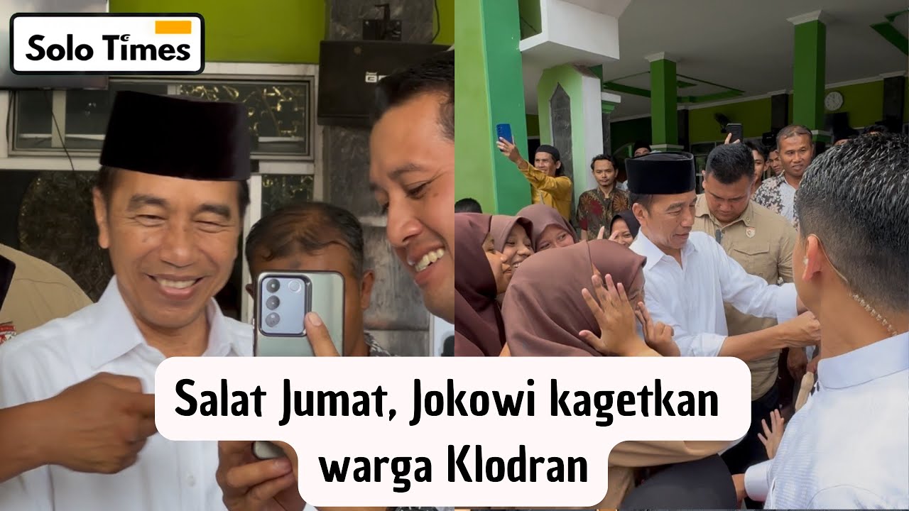 Salat Jumat, Jokowi Kagetkan Jamaah Masjid Miftahul Jannah Klodran!