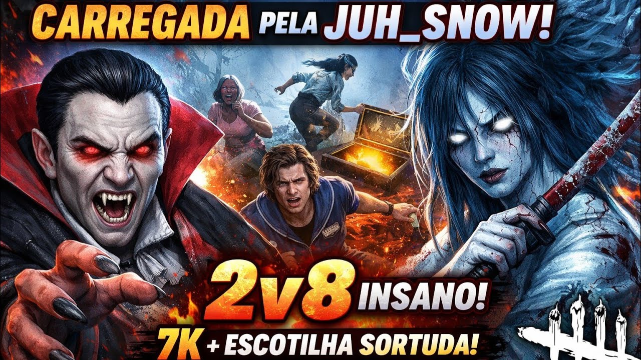 DRÁCULA CARREGADO pela JUH_SNOW! 🔥 2v8 INSANO no DBD (7K + Escotilha Sortuda)