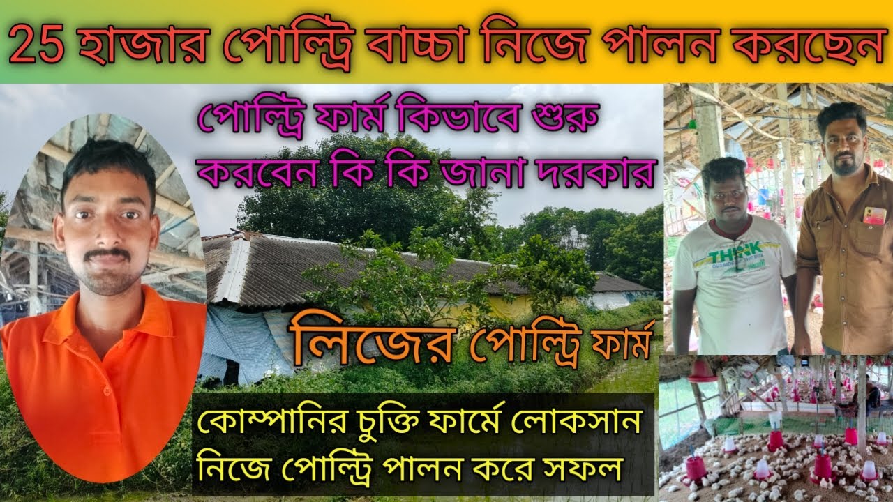 25 হাজার পোল্ট্রি বাচ্চা নিজে পালন করছেন/ poultry farming/ chicken farm/ boiler farm/ murgi farm