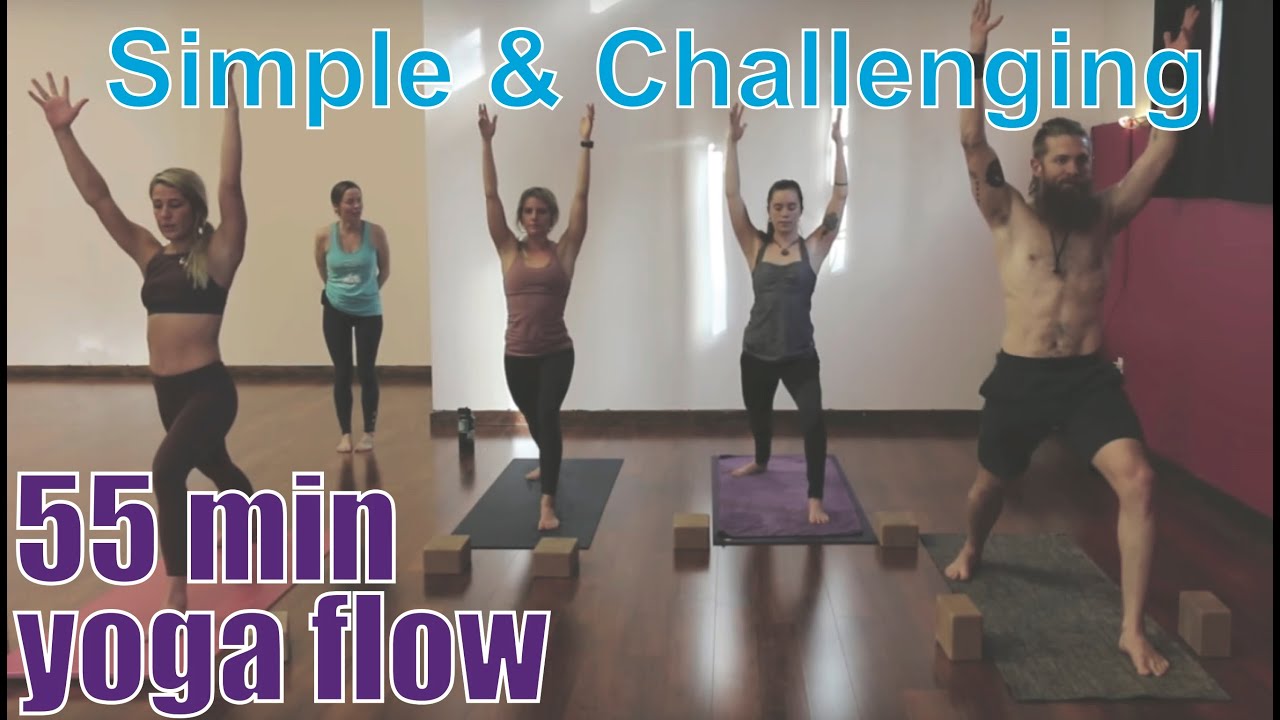 55 Minute Yoga Class - Simple & Challenging