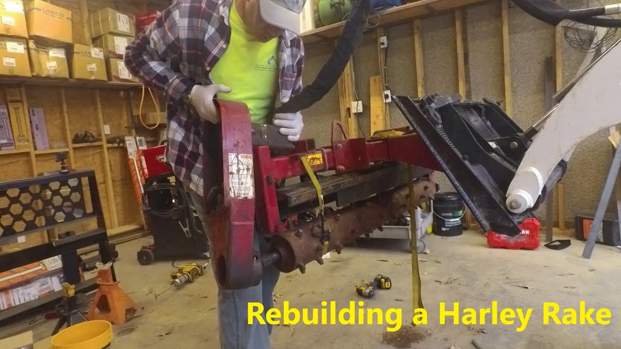 Refurbishing a toro power box harley rake on mini skid steer