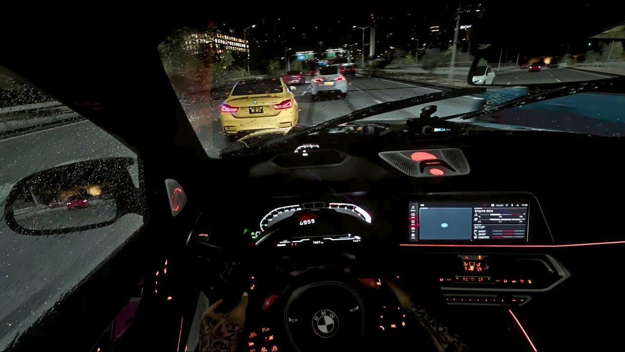 INSANE Night Drive with BMW X5M and M4 Cutting Through Traffic