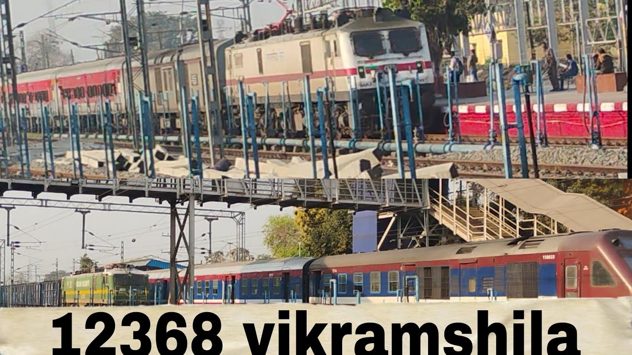 12368 #vikramshila exp &#freighttrain #arrival #indianrailways #wap7 #wag9 #viralvideo #youtube 
