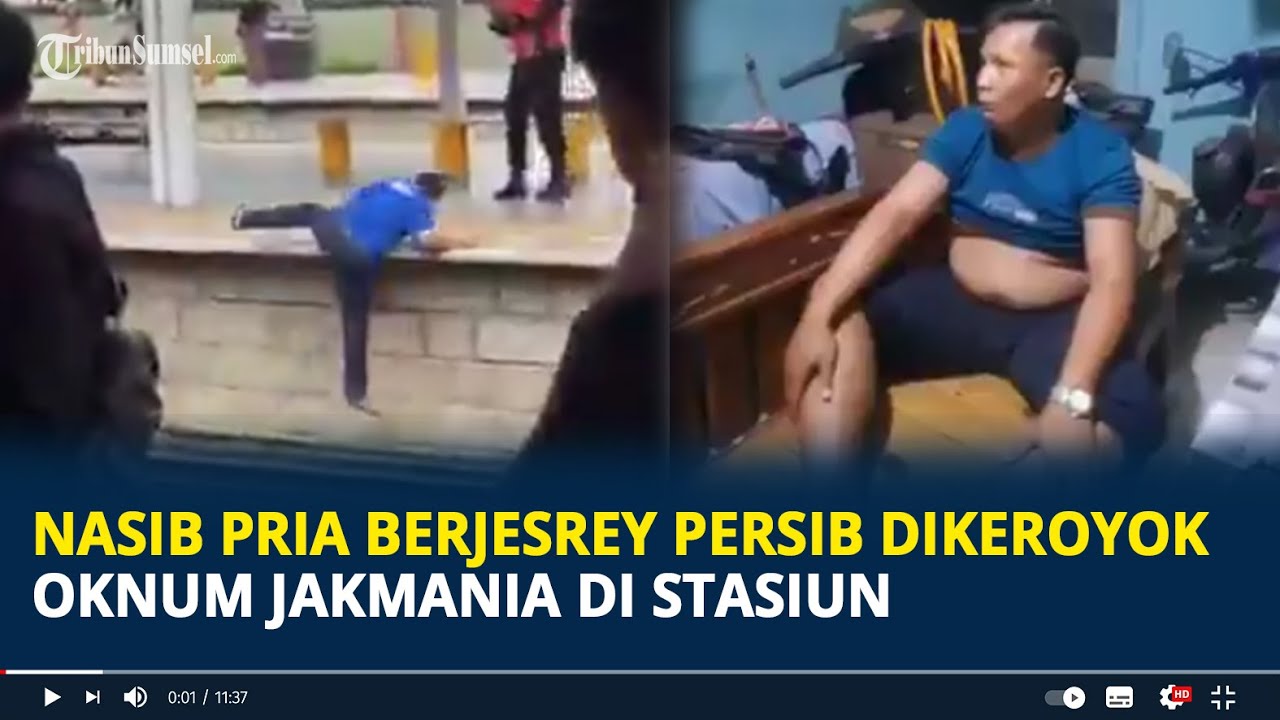 Nasib Pria Berjesrey  Persib Dikeroyok Oknum Jakmania di Stasiun, Ternyata Memilukan
