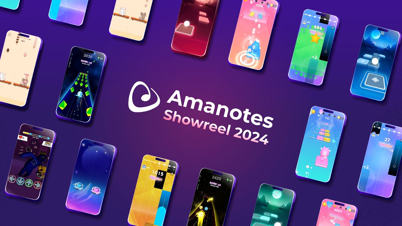 2024 AMANOTES SHOWREEL - TOP MUSIC GAMES YOU MUST TRY