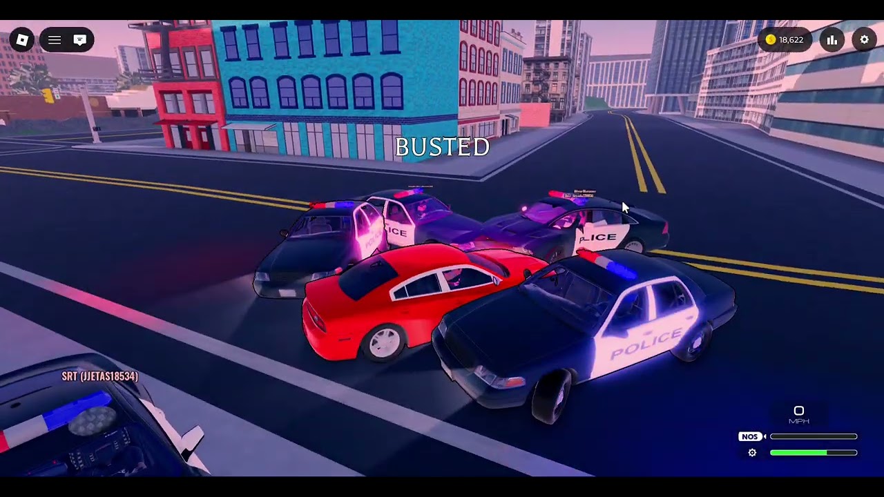 Roblox | lol the way they crashed | Racer v Police