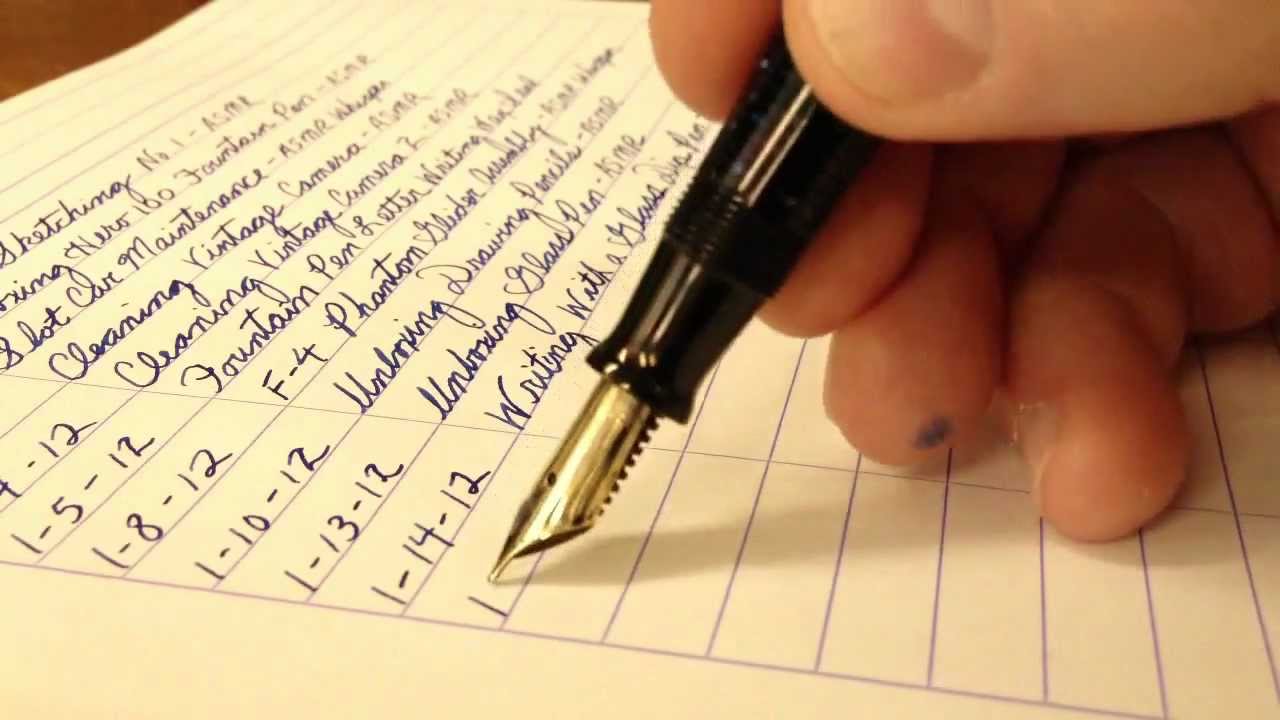 Writing with a Fountain Pen