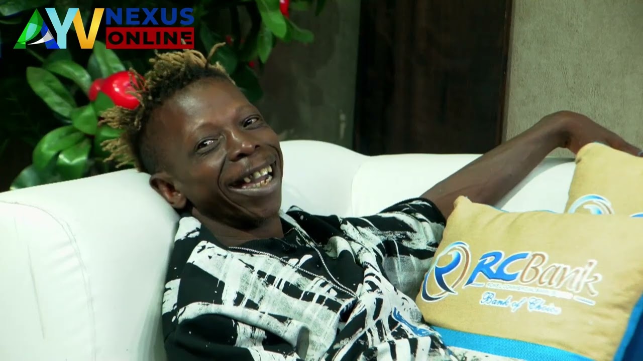 Orbathe the Entertainer responding to questions during an interview on AYV’s Wake Up Sierra Leone.
